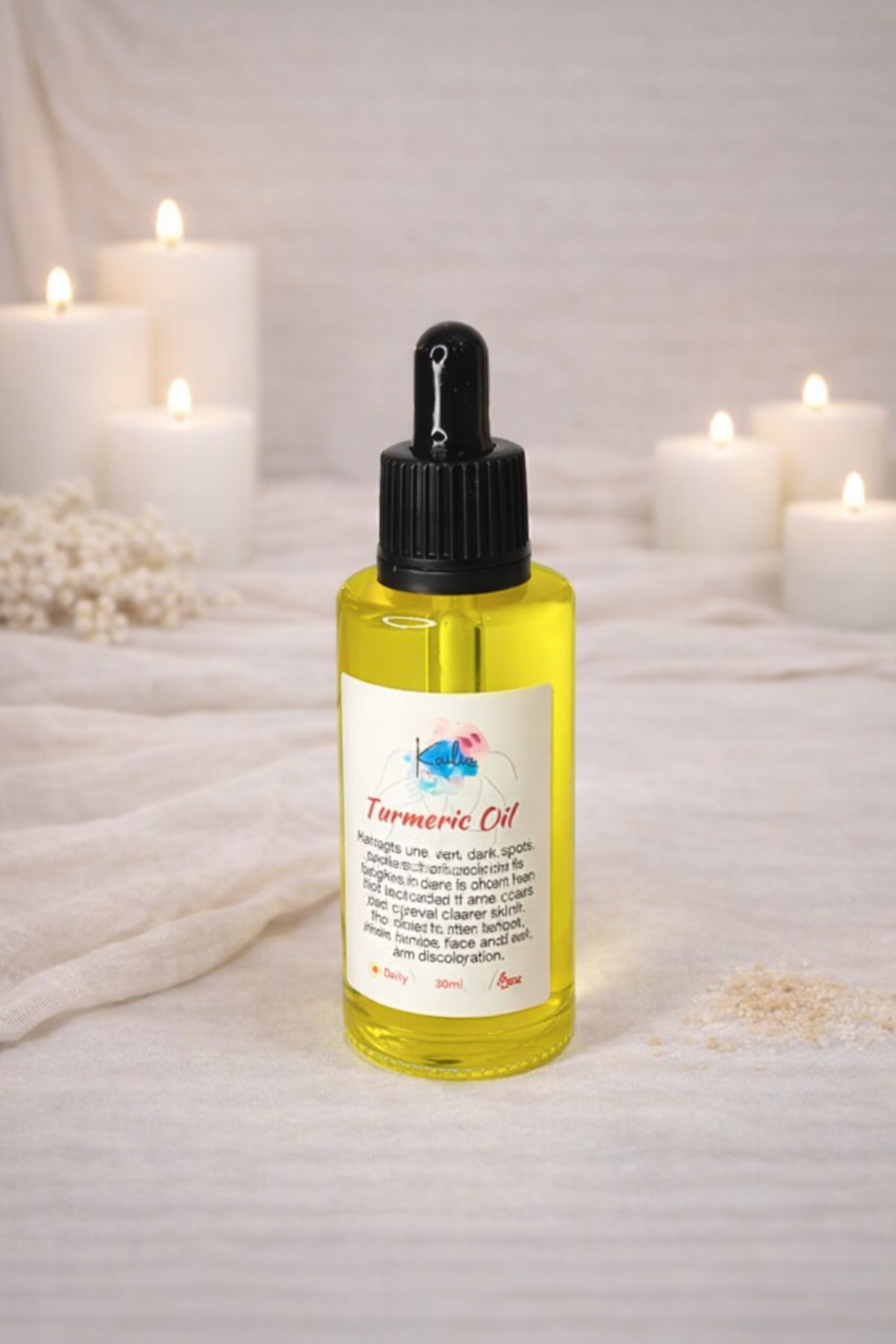 Brightening turmeric facial & body oil for dark spots and dull skin