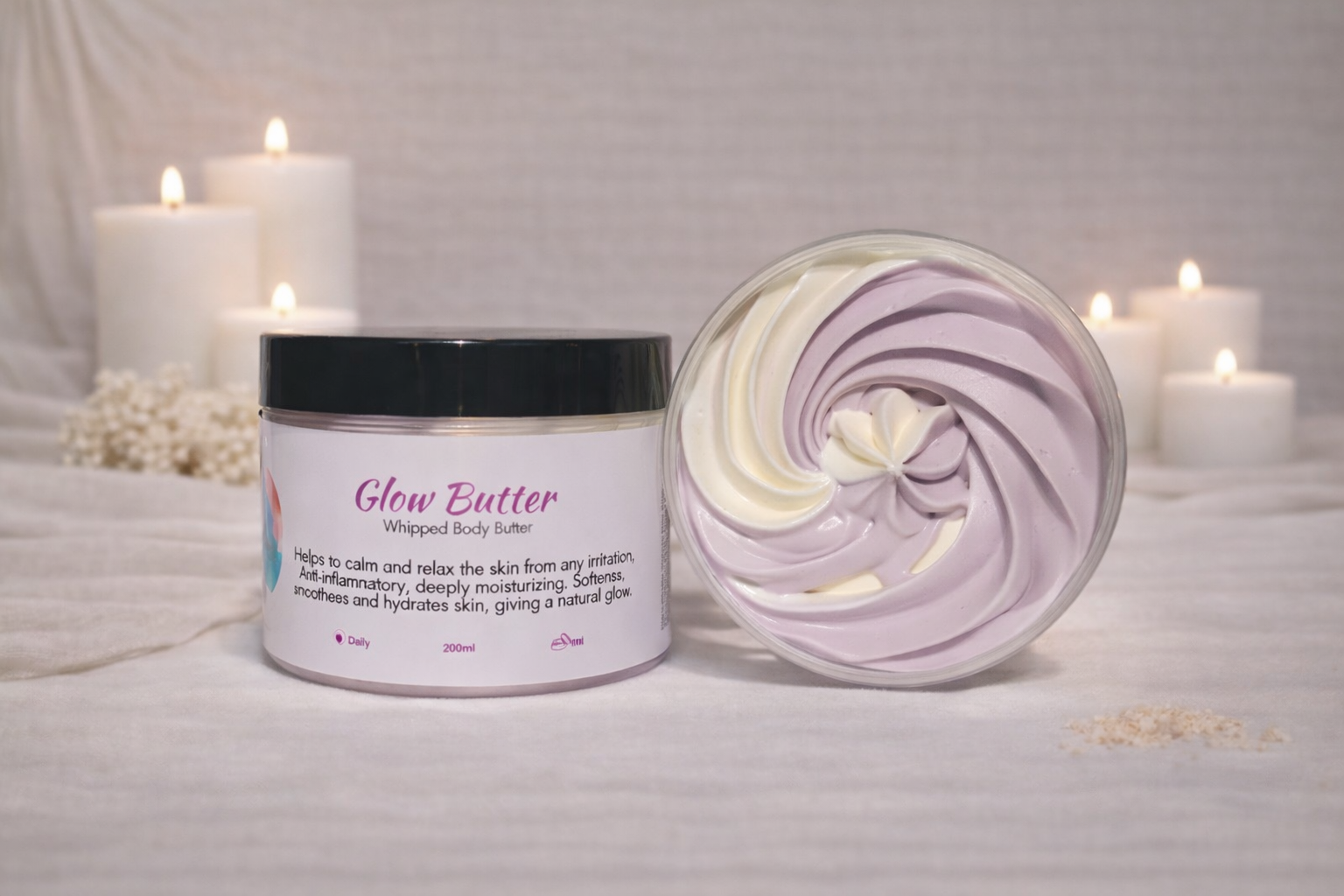 Whipped body butter for soft smooth radiant skin