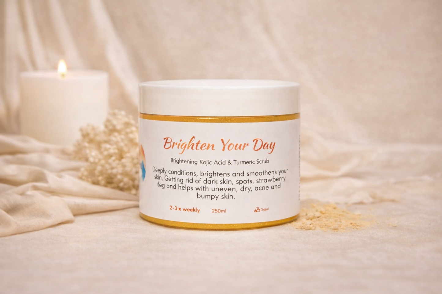 Body scrub to remove dead skin and improve skin texture