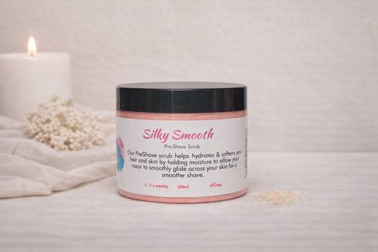 Body scrub to prevent ingrown hairs and smooth the skin