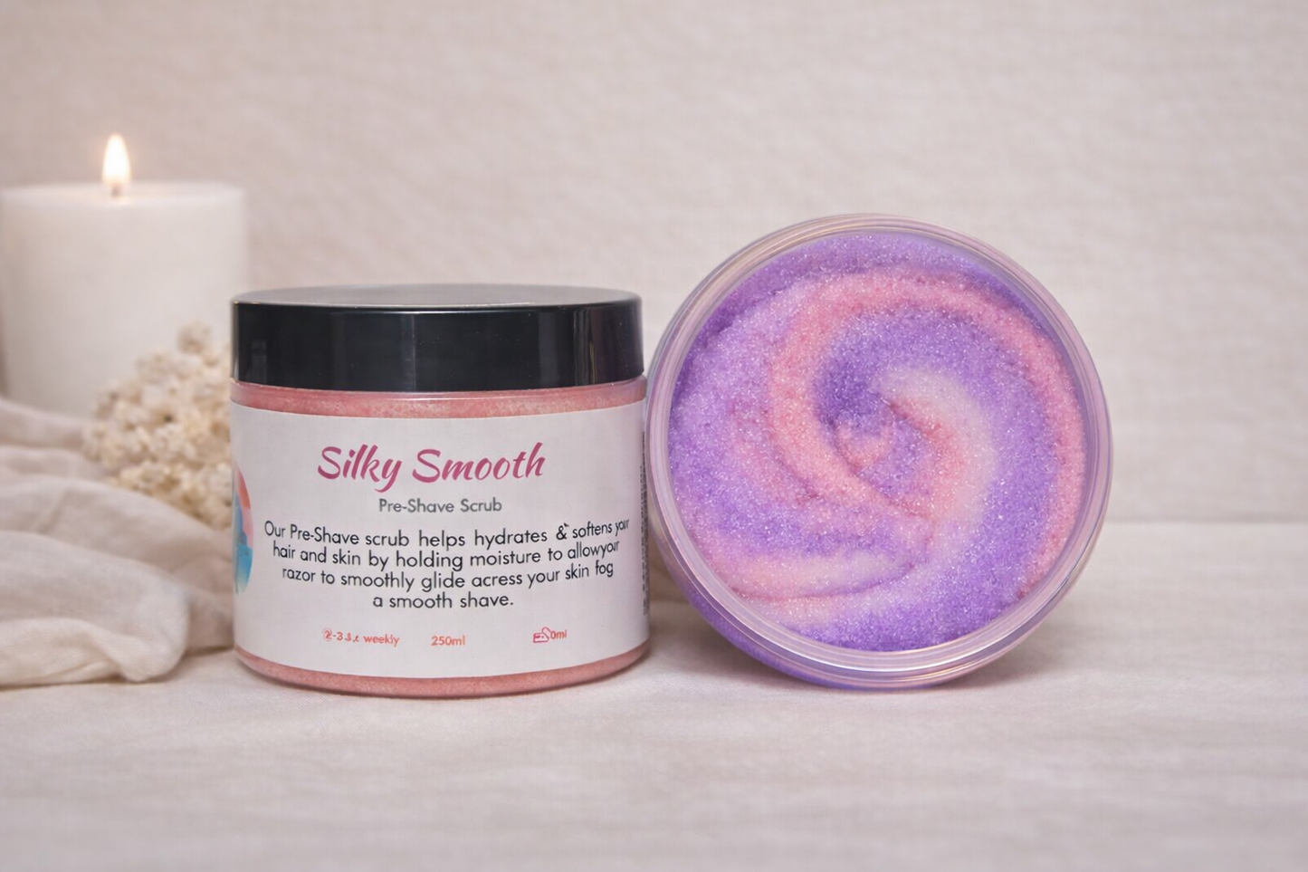 Exfoliating scrub for shaving and silky smooth skin