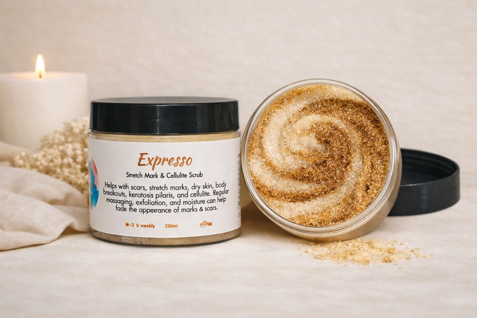 Coffee body scrub 250g to remove dead skin and brighten skin