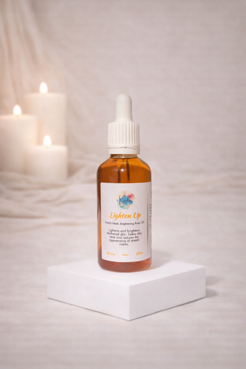 Brightening body oil for dark areas and hyperpigmentation